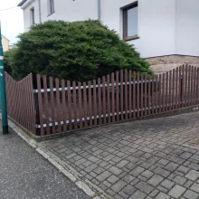 Zaunlatten mit Alu-Querriegeln